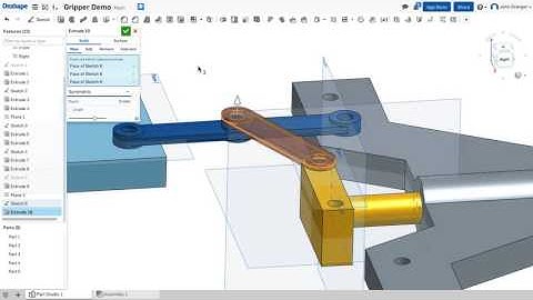 Onshape Project - Robot Gripper - Step 6 -Creating the Control Arm