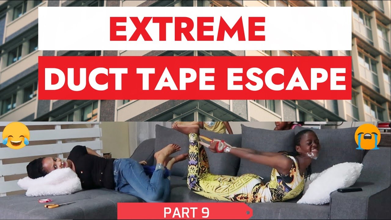 EXTREMELY FUNNY HOG TIED AND IMPOSSIBLE DUCT TAPE ESCAPE CHALLENGE IN