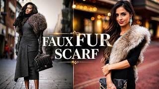 How to style faux fur scarf?