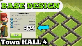 clash of clans - best town hall 4 defense (base design) | th4 base | town hall 4 base defense screenshot 2