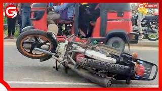 VIDEO: AJALI MBAYA BUNJU SOKONI! LORI na BODABODA ZAGONGANA.....