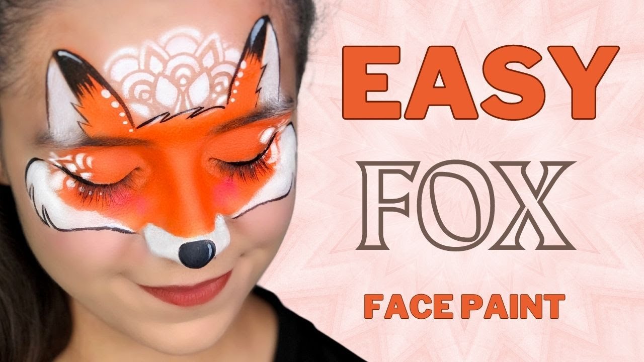 EASY Fox Face Paint Tutorial with STENCILS 