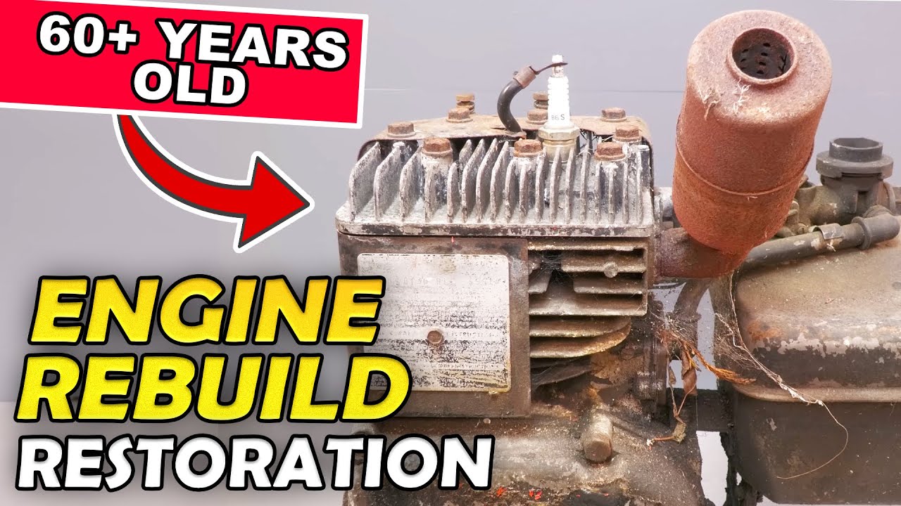 RUSTY OLD 1960'S ENGINE PERFECT RESTORATION