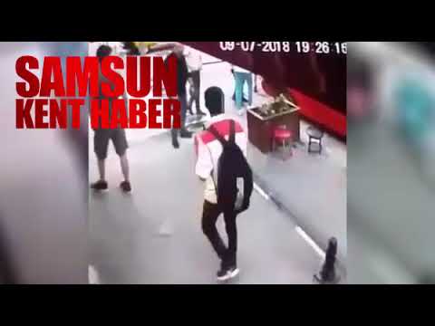 Samsun Saathane Meydanında Rasim Sabah'ın Vurulma Anı Görüntüleri