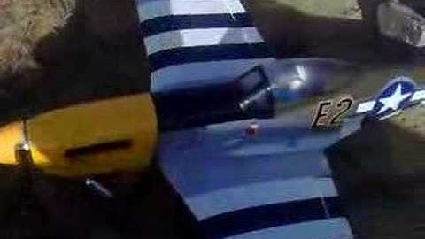 P51 Mustang RC 40size with ASP 52 4 stroke engine breaking