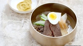 How to make Mul Naengmyeon from scratch, Korean cold noodles in soup