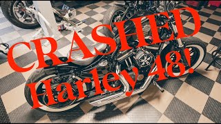 Harley Sportster 48 Crashed!! #harleydavidson #bobber #motorcycle