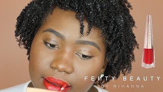 10 Minute Holiday Makeup w/ FENTY BEAUTY Stunna Lip Paint| RITA OKOLO