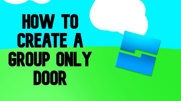 How to make a Group Only Door! (ROBLOX Studio)