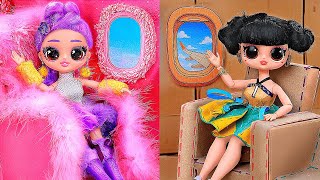 Diy Cardboard & Fluffy Makeover K-Pop Demon Hunters In Airplane 10 Crafts For L.o.l. Dolls