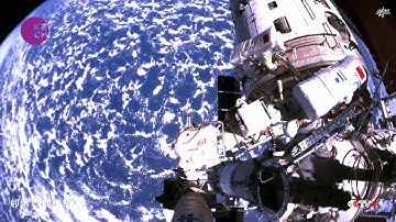 SHENZHOU-14 CREW INSTALL CONNECTION DEVICE BETWEEN SPACE STATION MODULES DURING EAVS