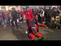 Piccadily circus london street dance  street fun and talent of black boys