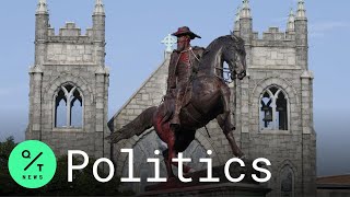 Statue of Confederate Gen. J.E.B. Stuart Removed in Richmond, Virginia