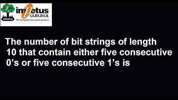 The number of bit strings of length 10 that contain either five consecutive 0’s or five consecutive.