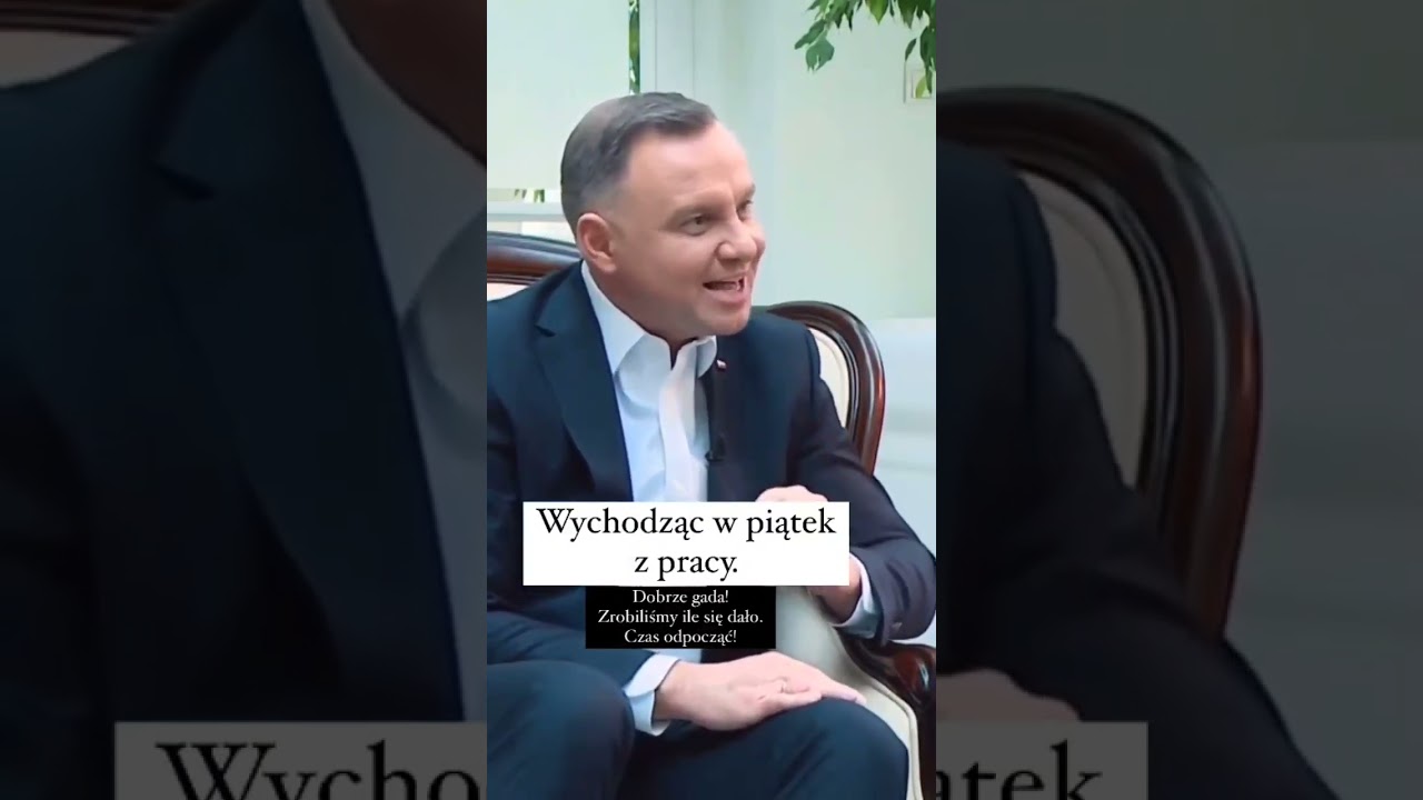 Andrzej Duda w piątek po pracy