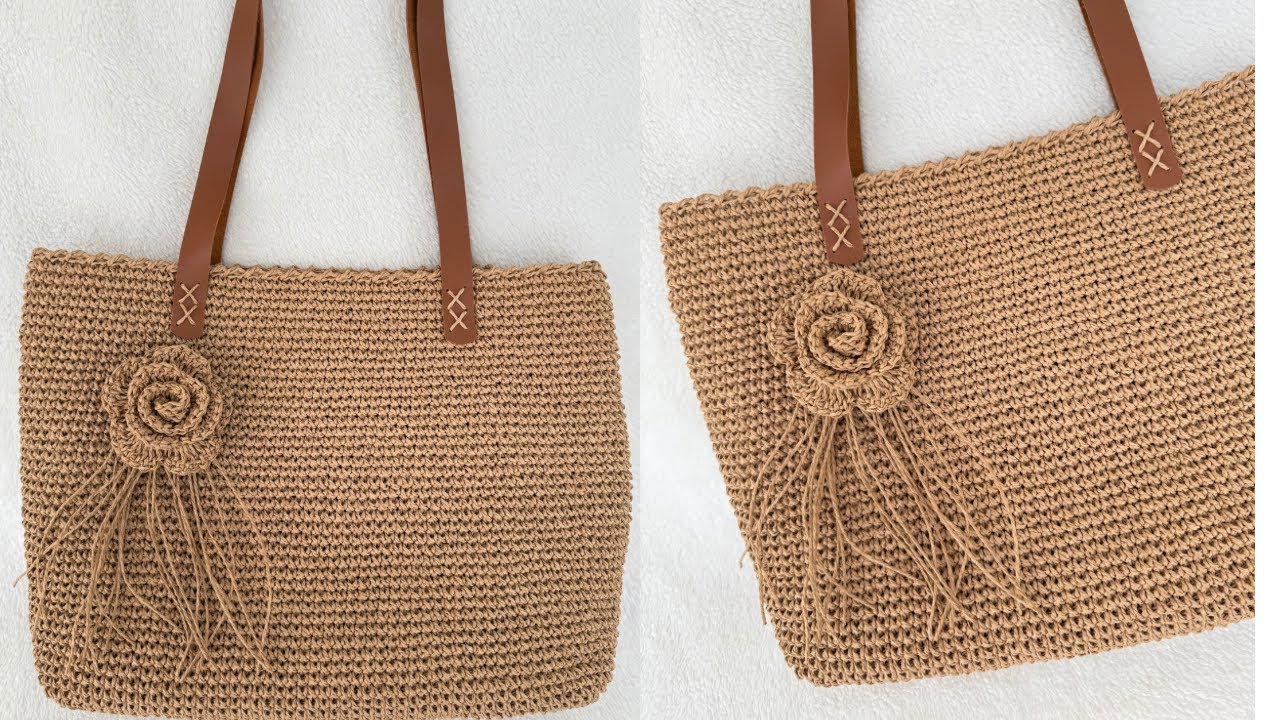 🌺EN KOLAY ÖRGÜ İLE PLAJ ÇANTASI YAPIMI🌺 Dikdörtgen taban yapımı