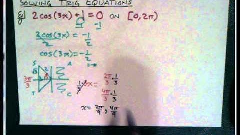 Solving Trig Equations Part 2 (Period Changed)