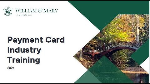 William & Mary 2025 PCI Training