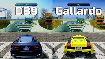 NFS Most Wanted: Aston Martin DB9 vs Lamborghini Gallardo - Drag Race