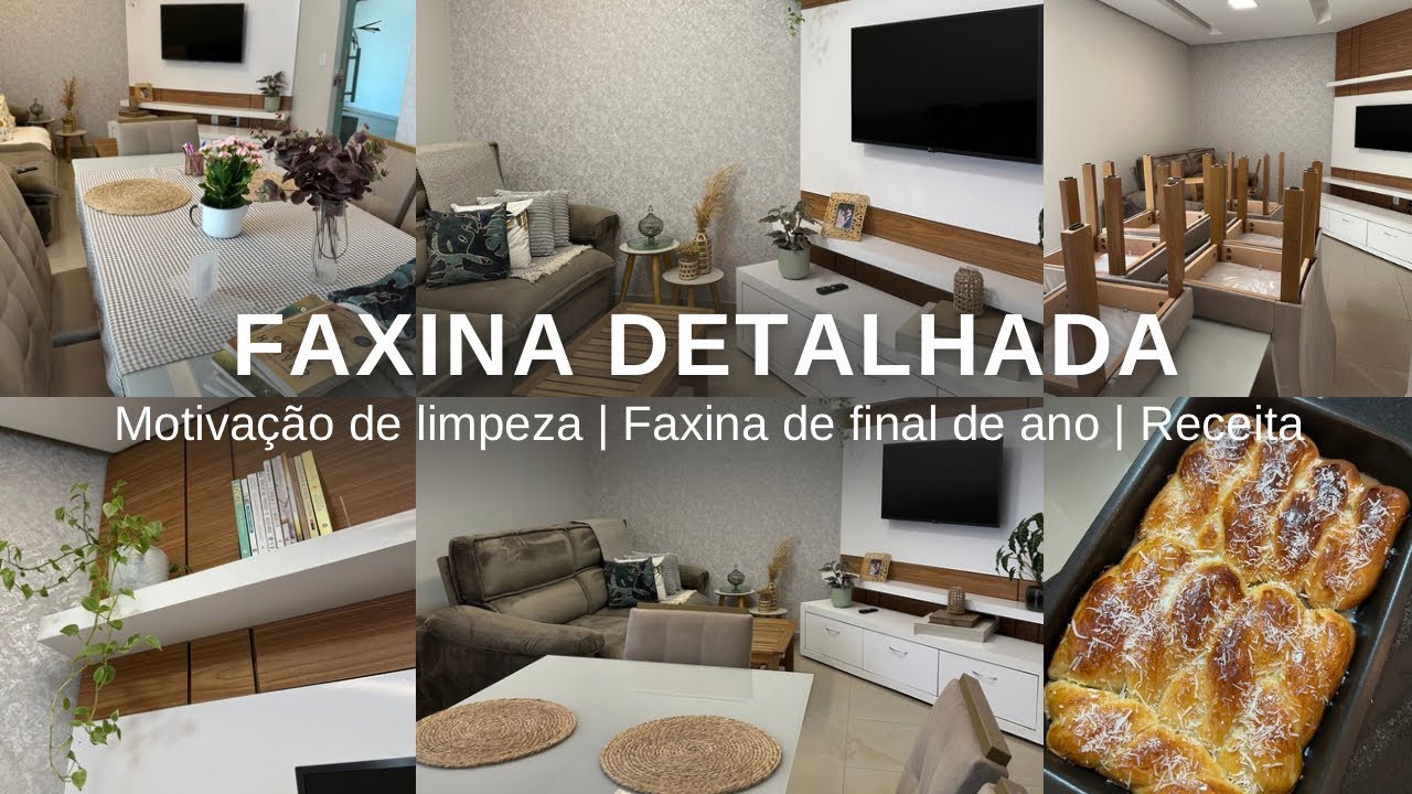 MOTIVAÇÃO DE FAXINA | Limpeza detalhada na sala, faxina de final de ano e receitinha de rosca ✨