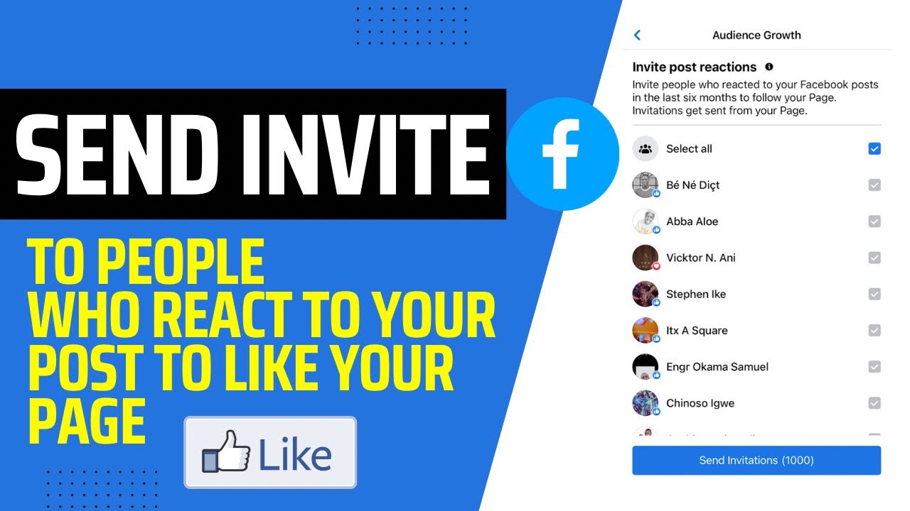 How to invite people to like your facebook page | how to grow facebook ...