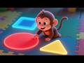 Baby Monkey Counts Shapes 🐵🔺 Fun Shapes & Counting Song for Kids