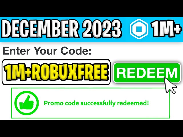 This *SECRET* ROBUX Promo Code Gives FREE ROBUX in DECEMBER 2023! (Roblox  2023) 