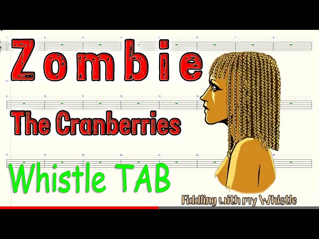 Zombie - The Cranberries - Tin Whistle - Play Along Tab Tutorial class=