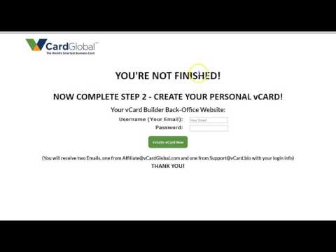 How To login and setup your v card