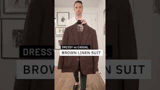 Formal vs. Casual? Brown Linen Suit