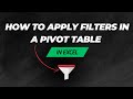 How to Apply Filters on Pivot Table Values in Excel