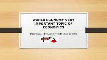 ll WORLD ECONOMY ll VERY  IMPORTANT ECONOMICS QUESTIONS FOR BPSC PROJECT MANAGER EXAM 2021 ll
