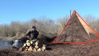 2 Days Winter Tepee Hot Tent Camping (Hiking,Hunting,Exploring)
