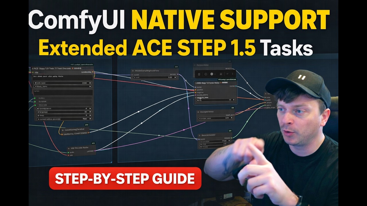 ACE Step 1.5 - Добавлена ​​встроенная поддержка задач перерисовки, расширения и покрытия, что рас...
