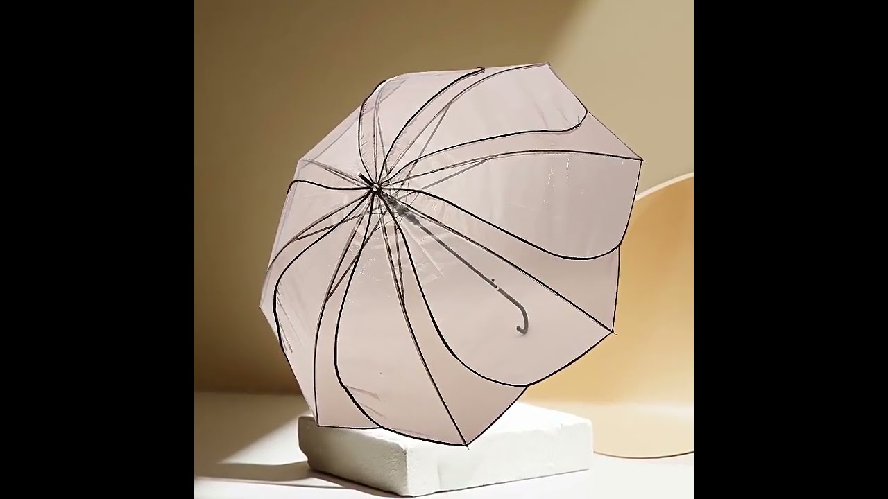 Straight Fashion Transparent Clear Umbrella Bubble Large Windproof Ideal For Weddings