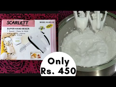 Scarlett hand mixer ( 7speed control, 260W ) Unboxing and Review Rs ...