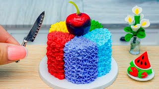 YUMMY Rainbow Buttercream Cake! The Perfect Mini Dessert! | Mini Cakes Compilation
