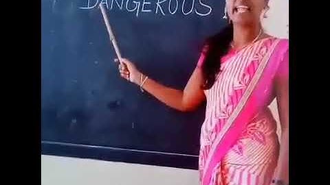 Indian teacher spelling DANGEROUS
