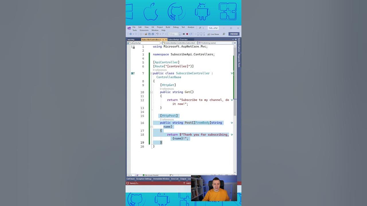 How to make http requests in visual studio 2022 no postman youtube
