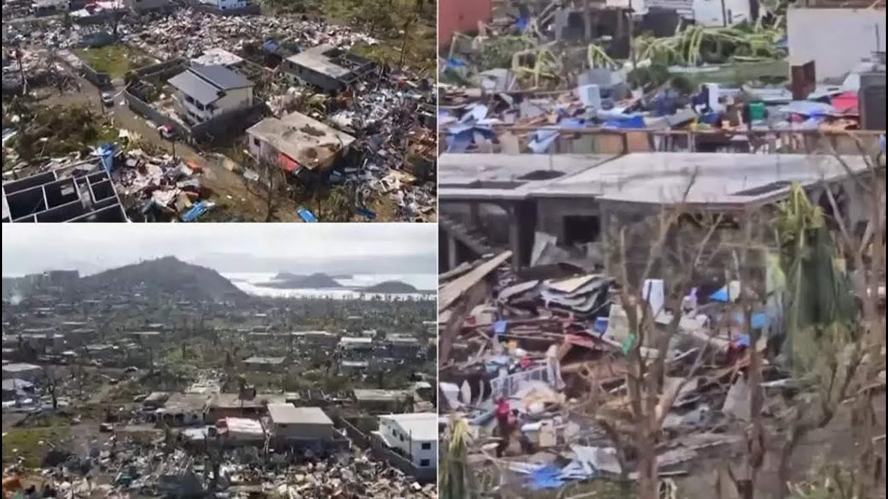 226 km h speed... Cyclone Chido causes devastation in Mayotte... People ...