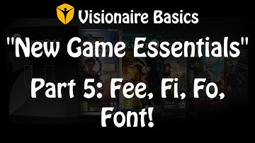 Visionaire Studio Tutorial - Bitmap and Vector Fonts