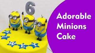 Minion birthday cake with name