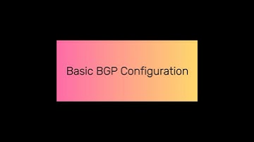 Basic BGP Configuration