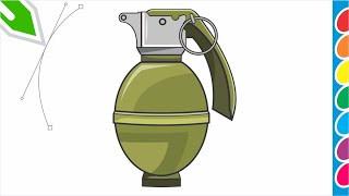 Hand Grenade drawing with CorelDraw | Flat Vector Style | CorelDraw Tutorial  | AV Tricks