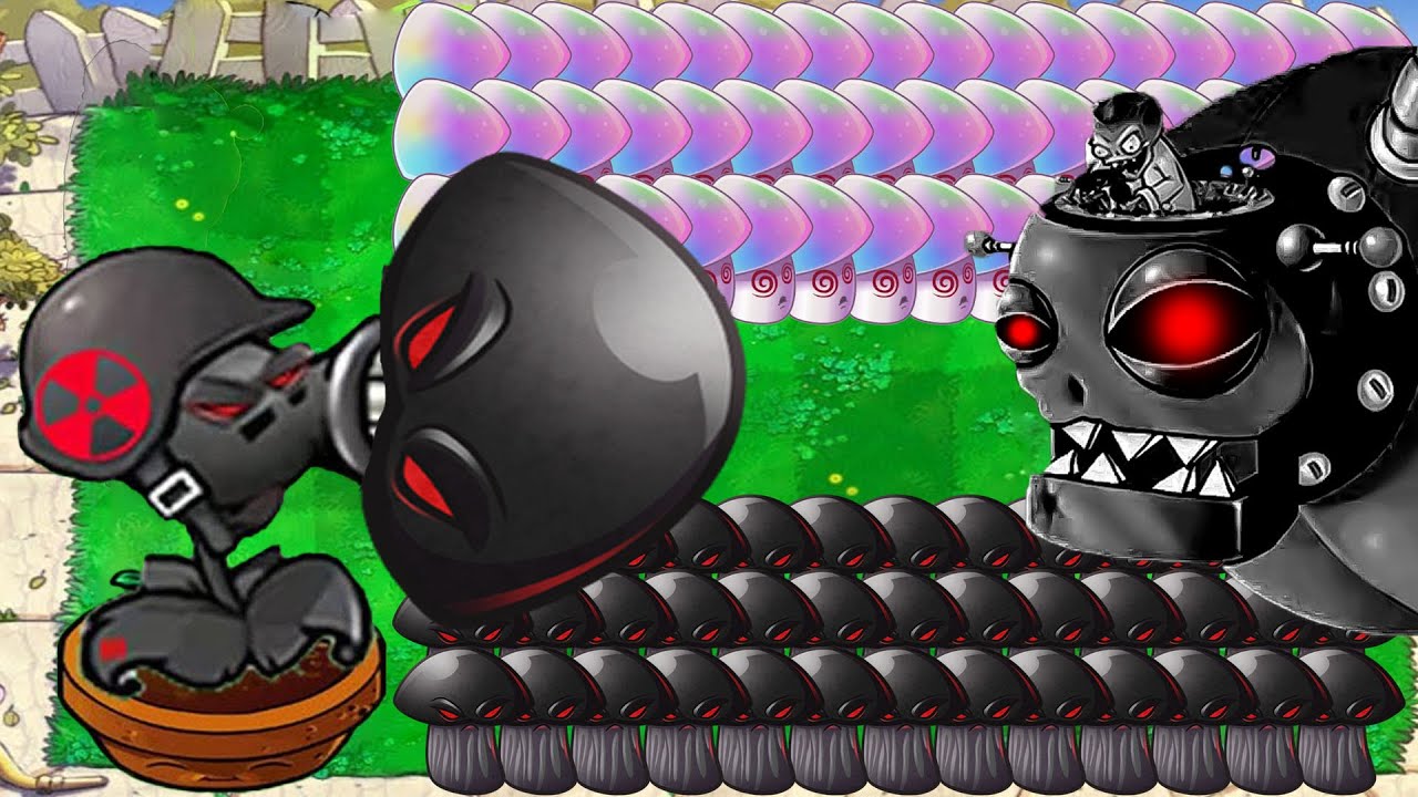 Doom Gatling Pea vs Doom Shroom vs Hypno Shroom Attack Dr.Zomboss Giga ...