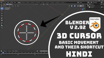 3D Cursor Movement And Their Shortcut | Blender v 2.92 | Hindi | For Beginners #blender hindi