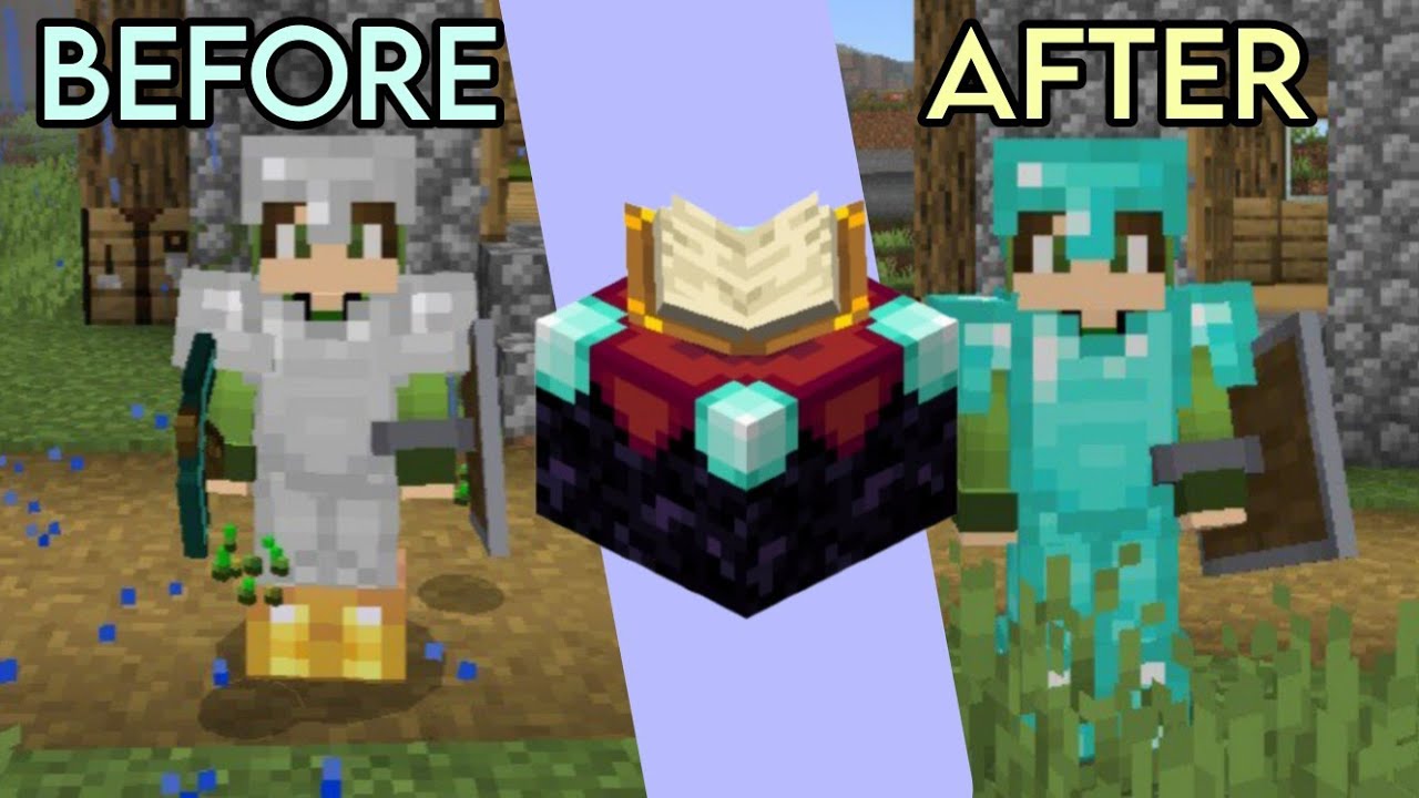 I craft a full diamond armour in Minecraft PE survival #hard-core # ...