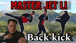 Jet Lee powerful Side Back Kick🔥🥋/Step by step/Tutorial/Martial arts kick #martialart #tutorial