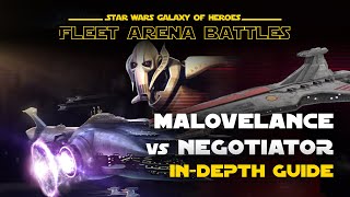 Malevolence vs Negotiator In-depth Guide | SWGOH Fleet Arena