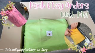 PACK WITH ME!! | Packaging Orders for my Guinea Pig Etsy Shop (ASMR)